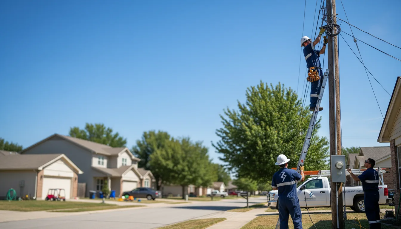 Residential electrician providing installation services in Cable, OH